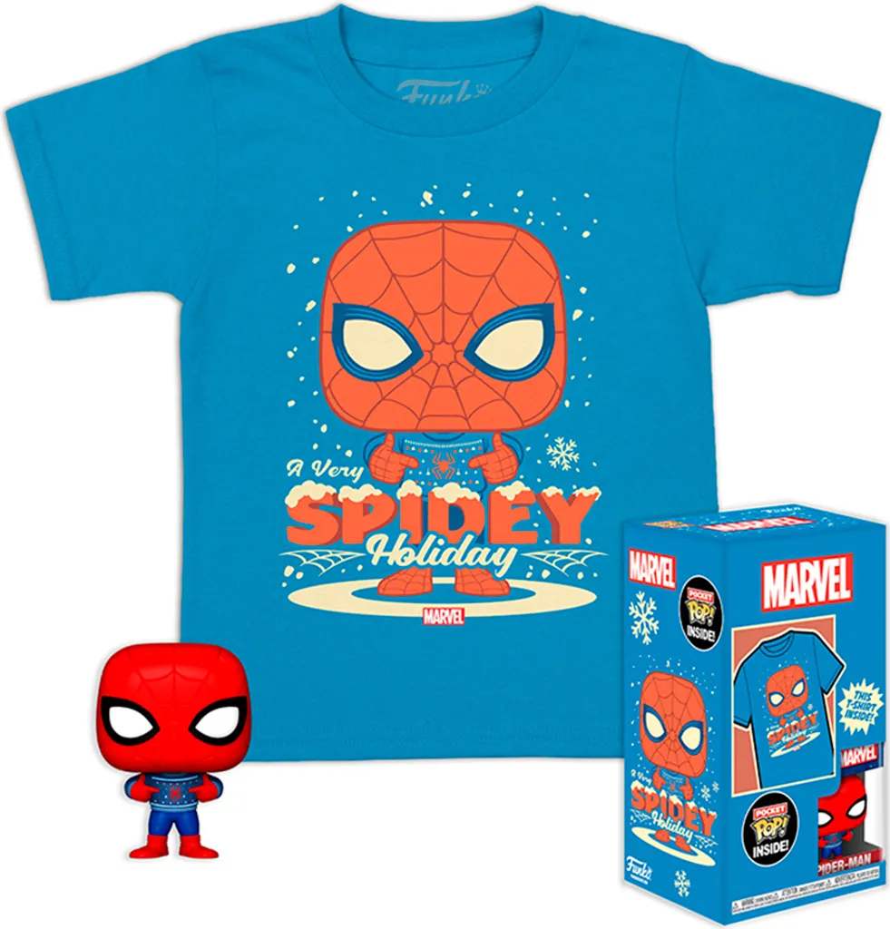 T-shirt Spider-Man Holiday taille unique : évitez les erreurs de taille
