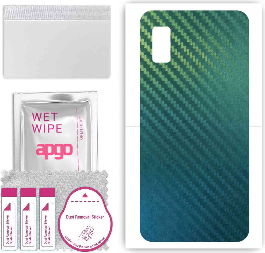 apgo Rückseite Schutzfolie, Skin, kompatibel mit Sharp Aquos Wish3, Hinten Displayschutzfolie aus Vinylfolie, kratzfest, einfache Montage - Kohlen...