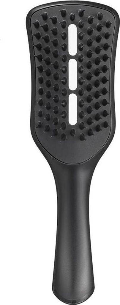 A black hairbrush is shown against a white background.
