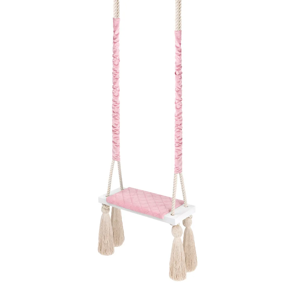 Altalena GUGUPANET Rosa Legno Massiccio - Sicurezza Indoor Certificata