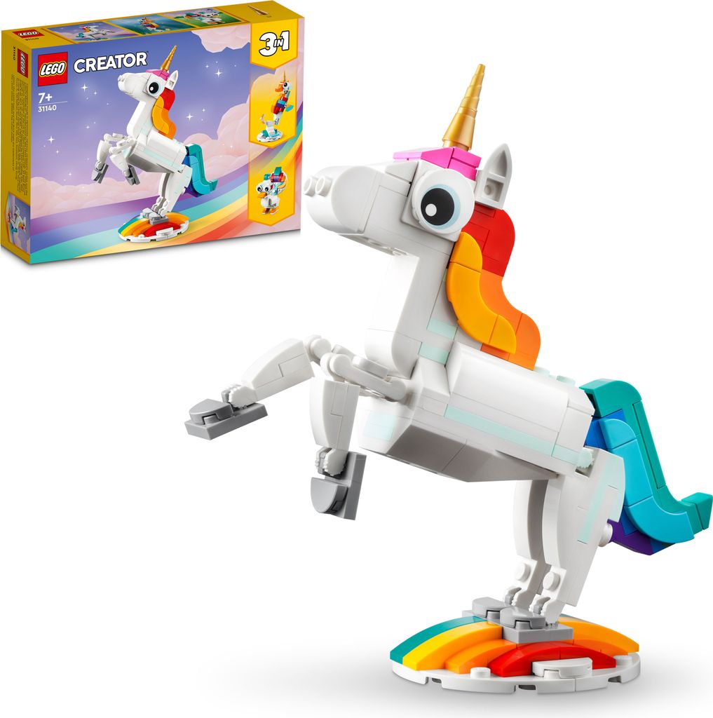LEGO 31140 Creator 3in1 Magisches Einhorn Spielzeug, Produktbild 