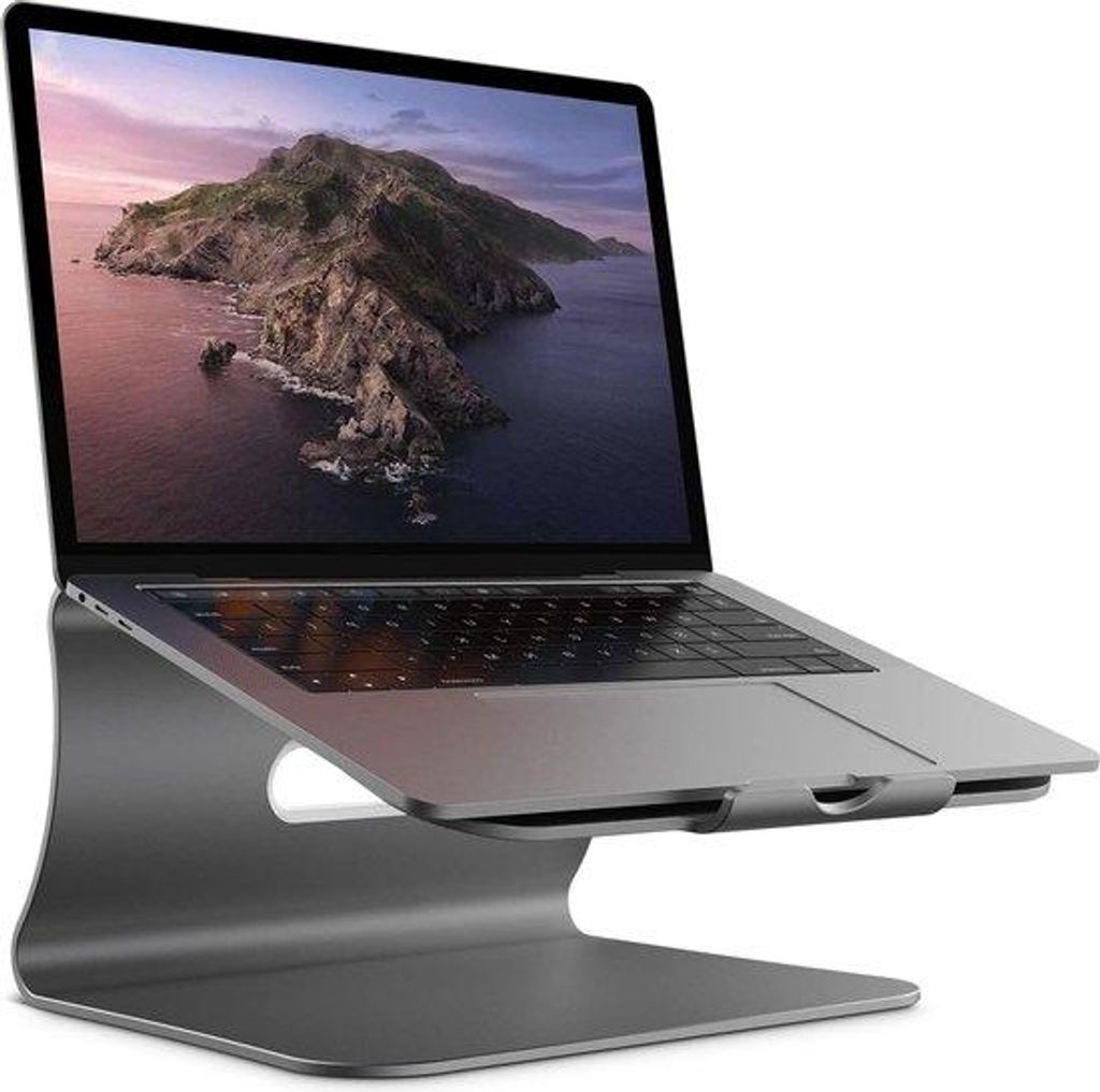 Graue Aluminium Laptopständer für Notebooks