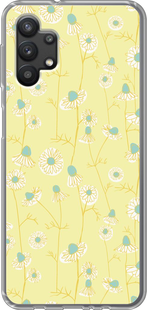 MuchoWow Handyhülle Schutzhülle Hülle für Telefoonhoesje Samsung Galaxy A32 5G Mädchen - Kamille - Blumen - Muster - Mädchen - Kind - Kinde...