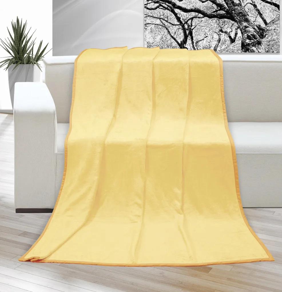Coperta Micro 150x200 Giallo Chiaro | Relax e Morbidezza Notturna - 1