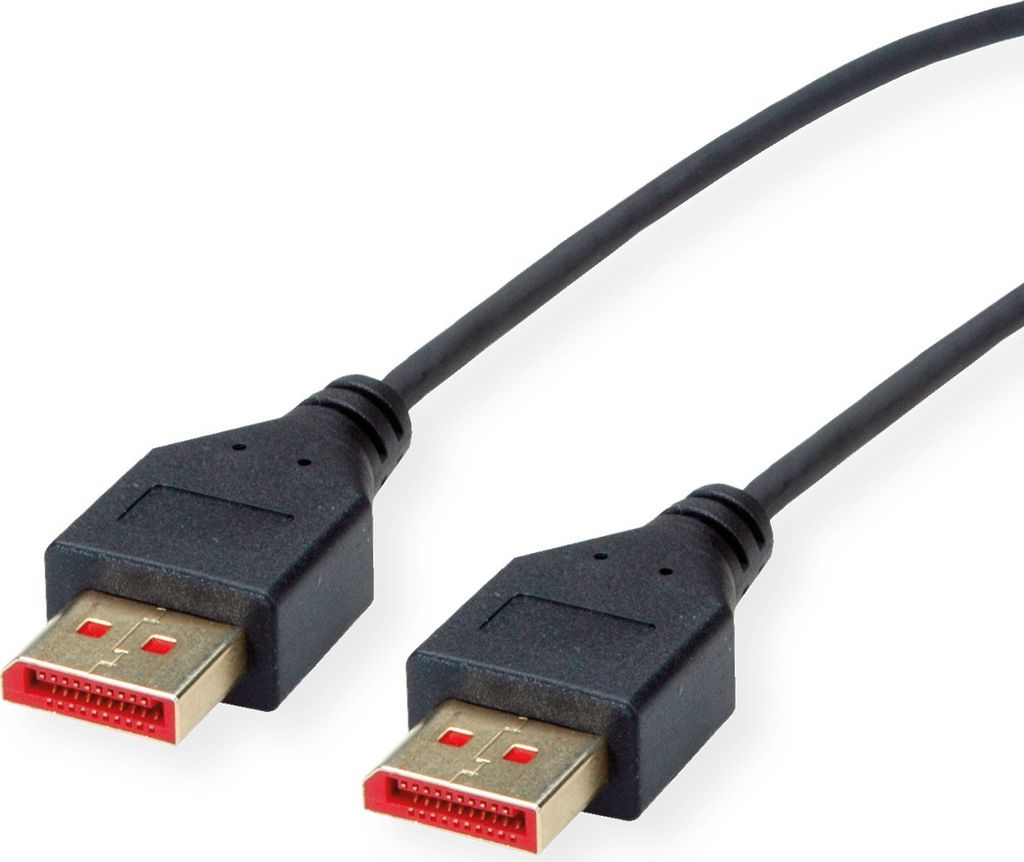 ROLINE DisplayPort Kabel, v1.4, DP ST - ST, SLIM, schwarz, 1 m