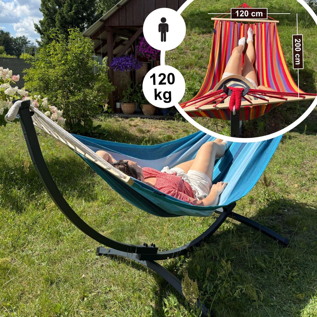 Potenza Hngematte mit Gestell 200kg - 250cm