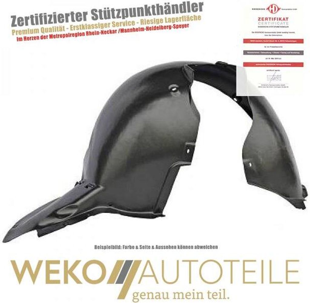 Verkleidung Radhaus vorne rechts DIEDERICHS 7840008 für SKODA