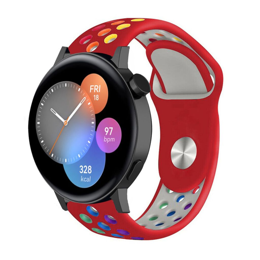 Strap-it Huawei Watch GT 3 42mm Sportarmband (Rot/Bunt)