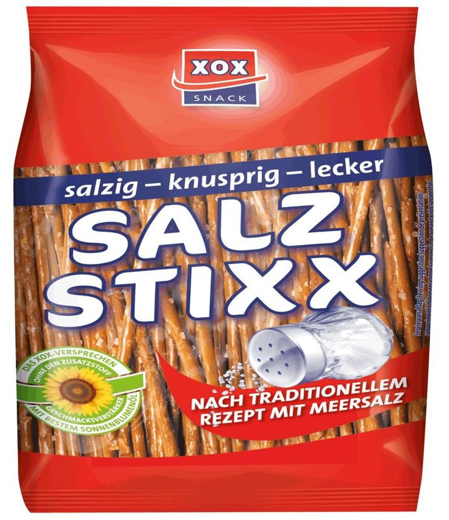 XOX Salt Stixx preclíky s křupavou mořskou solí 250g Obrázek produktu 