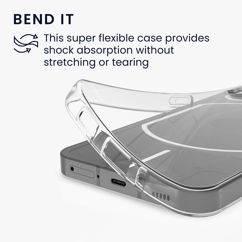 Kwnobile Handyhülle Für Nothing Phone 3a Pro - Weiches Silikon Case, Schwarz Matt, Schlank & Schützend