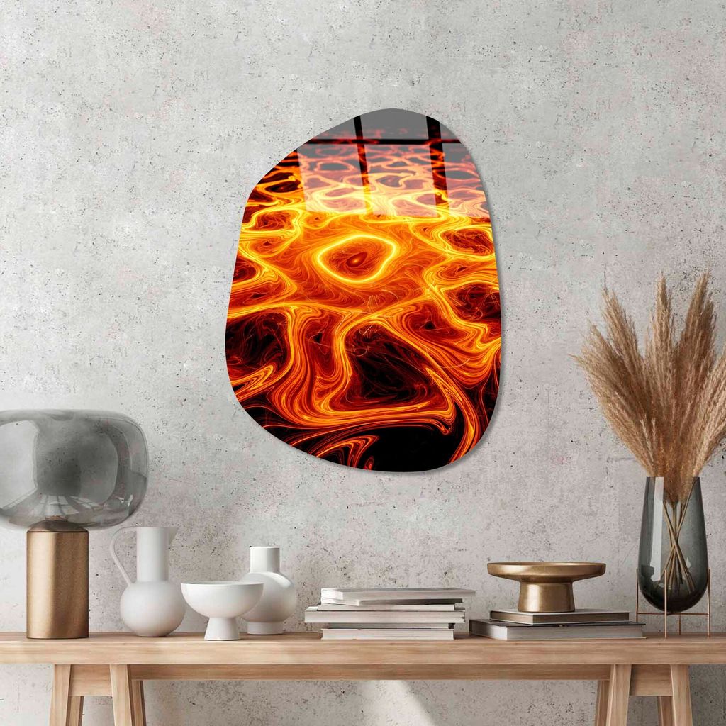 Wallity, UV-1117 - 35 x 50, Dekorative Malerei aus gehärtetem Glas, Mehrfarbig, 100 % gehärtetes Glas, 35 x 50 cm