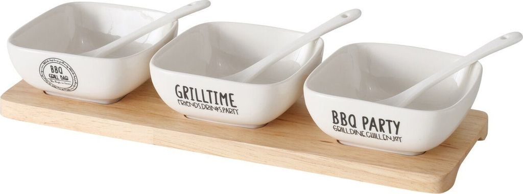 Schalen "Grillhouse"7tlg., New Bone, 30x10x5cm, von Boltze