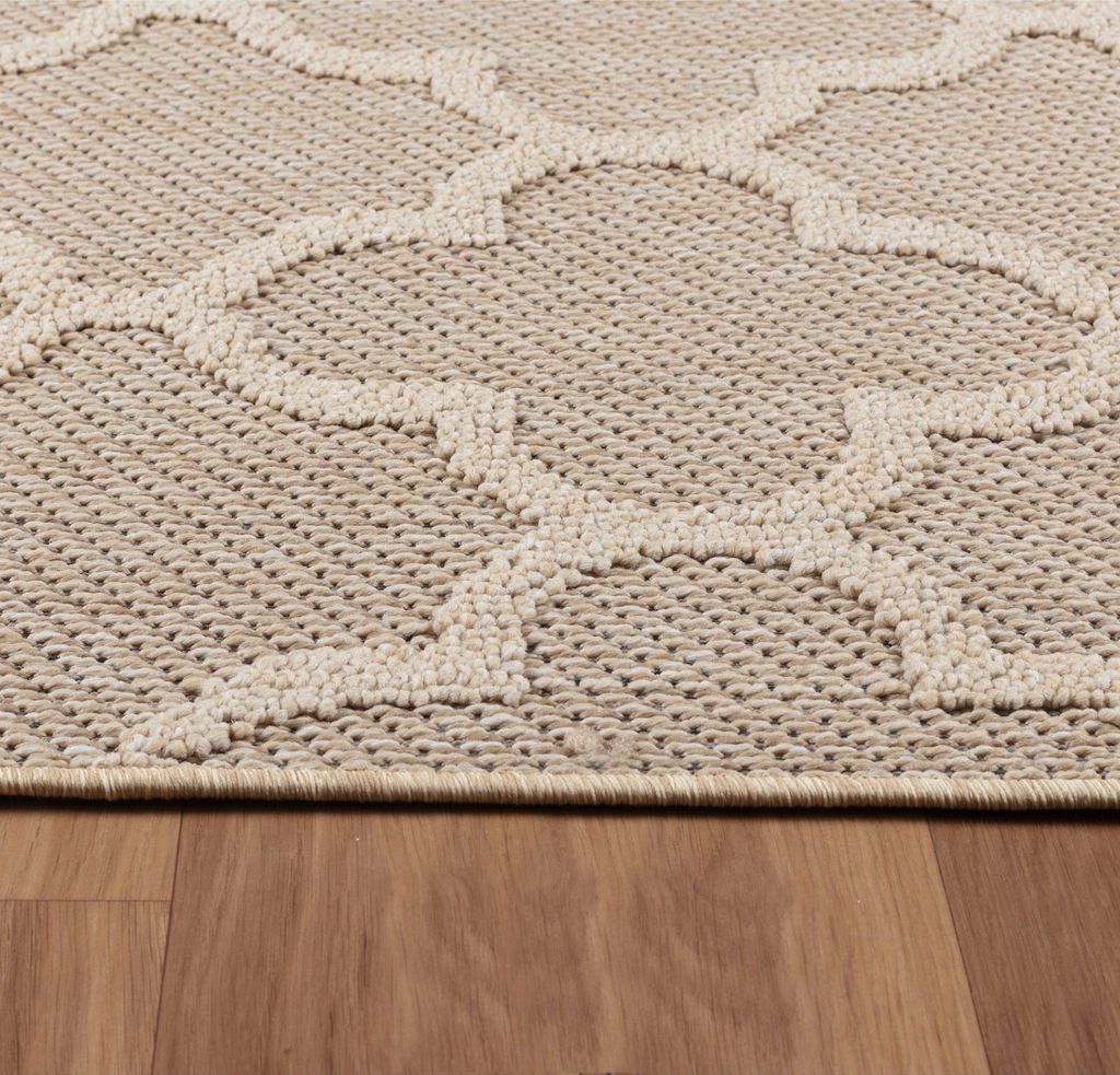 Villa Möbel Pativa Bettumrandungs-Teppich Set Beige, Grösse:2 x 80x150 cm + 1 x 80x250 cm