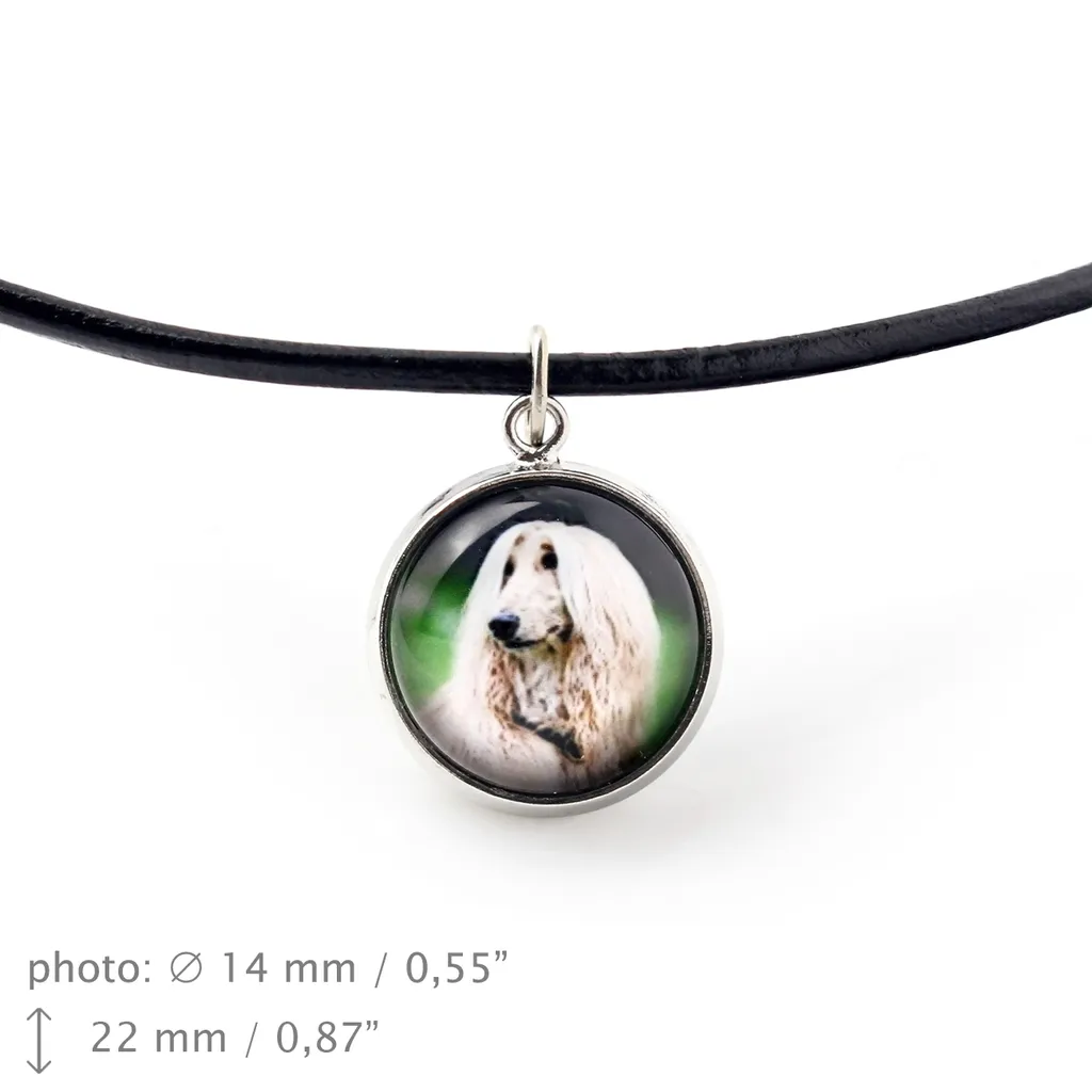 Levriero afgano, Afghano - Gioielli con la tua foto - Scatola, collana e set di orecchini, prodotti personalizzati del marchio Art-Dog. - 2