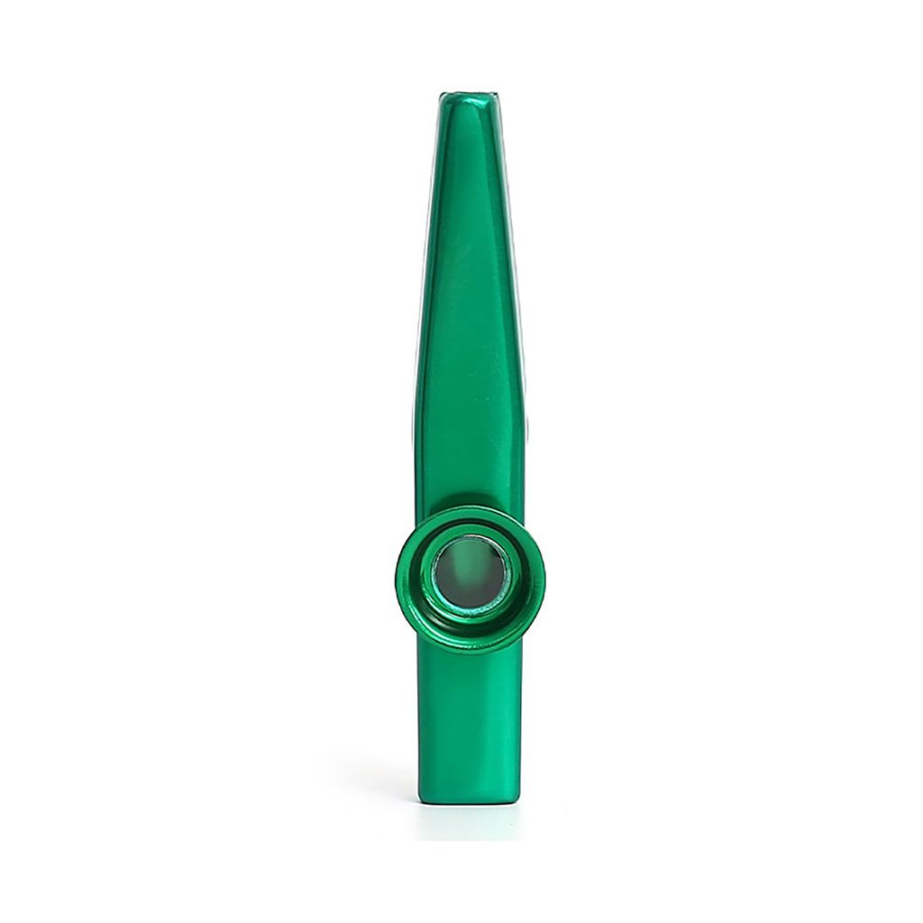 Klassisches Aluminium-Kazoo, einfach zu spielendes Gitarrenbegleitungs-Kazoo-Musikwerkzeug-Grün