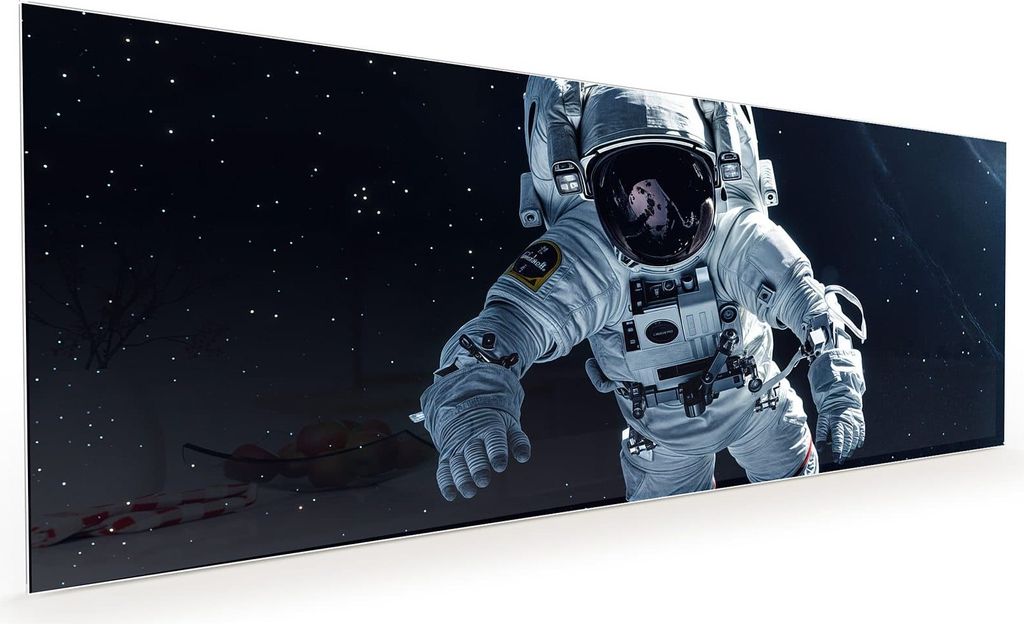 Küchenrückwand Spritzschutz Glas mit Motiv Astronaut im All 40 x 40 cm