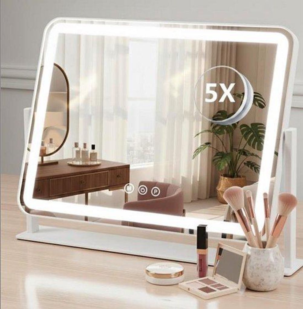 OMNIEXA Hollywood Spiegel 40x30cm Compact – Vierzijdige LED Productafbeelding 