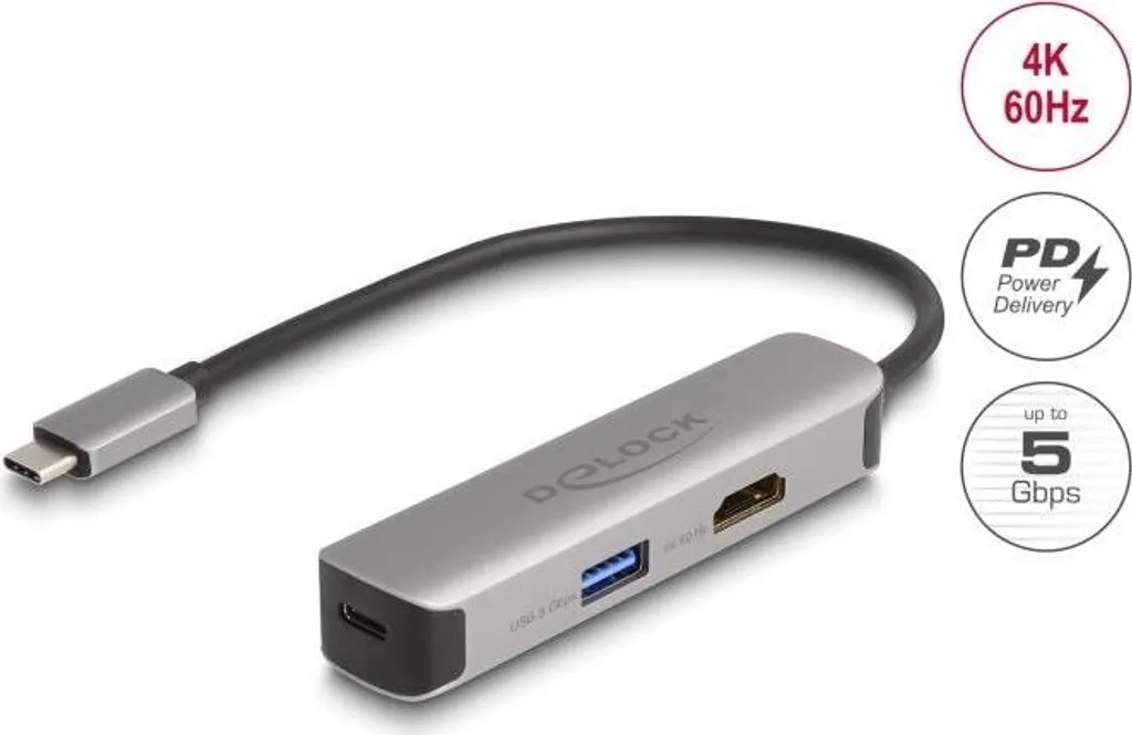 Adaptateur HDMI 4K 60Hz avec Port USB-A pour MacBook et PC USB-C