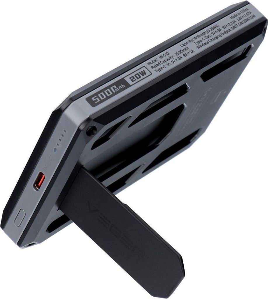 Powerbank Veger Wallet Tracker W0582 PD 20W 5000 mAh mit Produktbild 