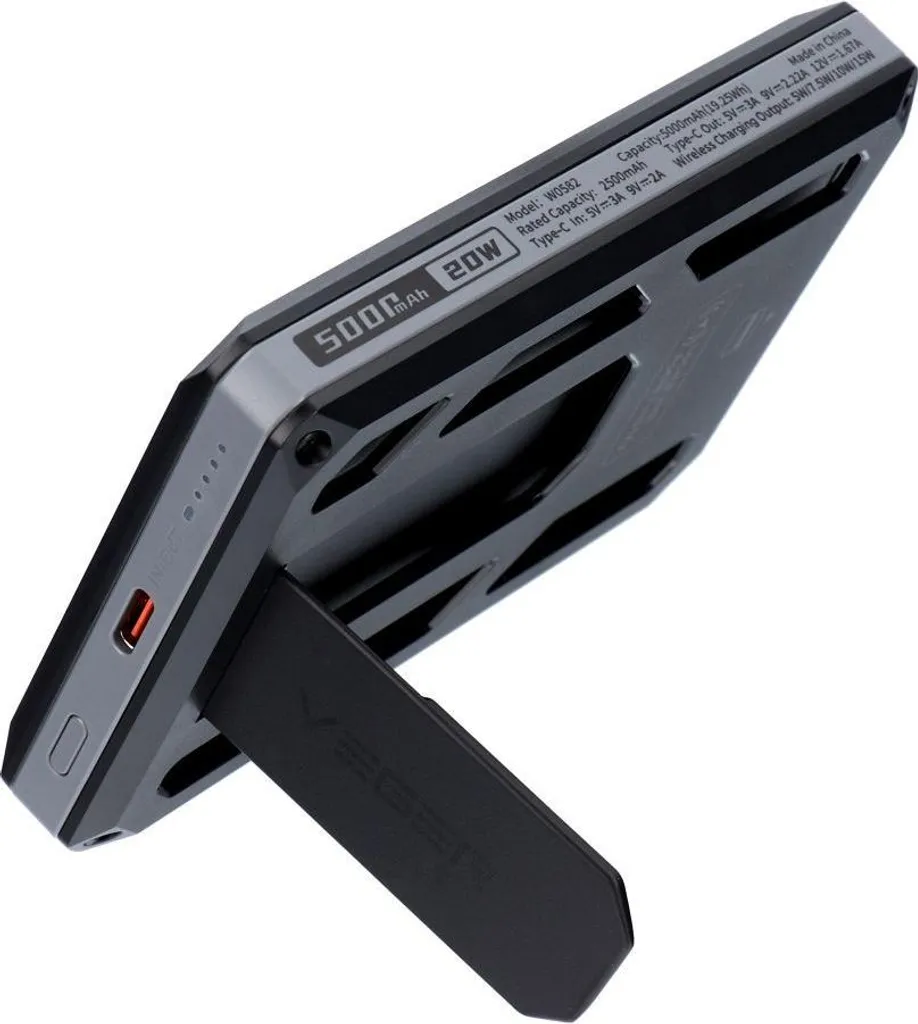 Batterie Externe de Secours Veger 5000 mAh Noir pour Voyage et Bureau