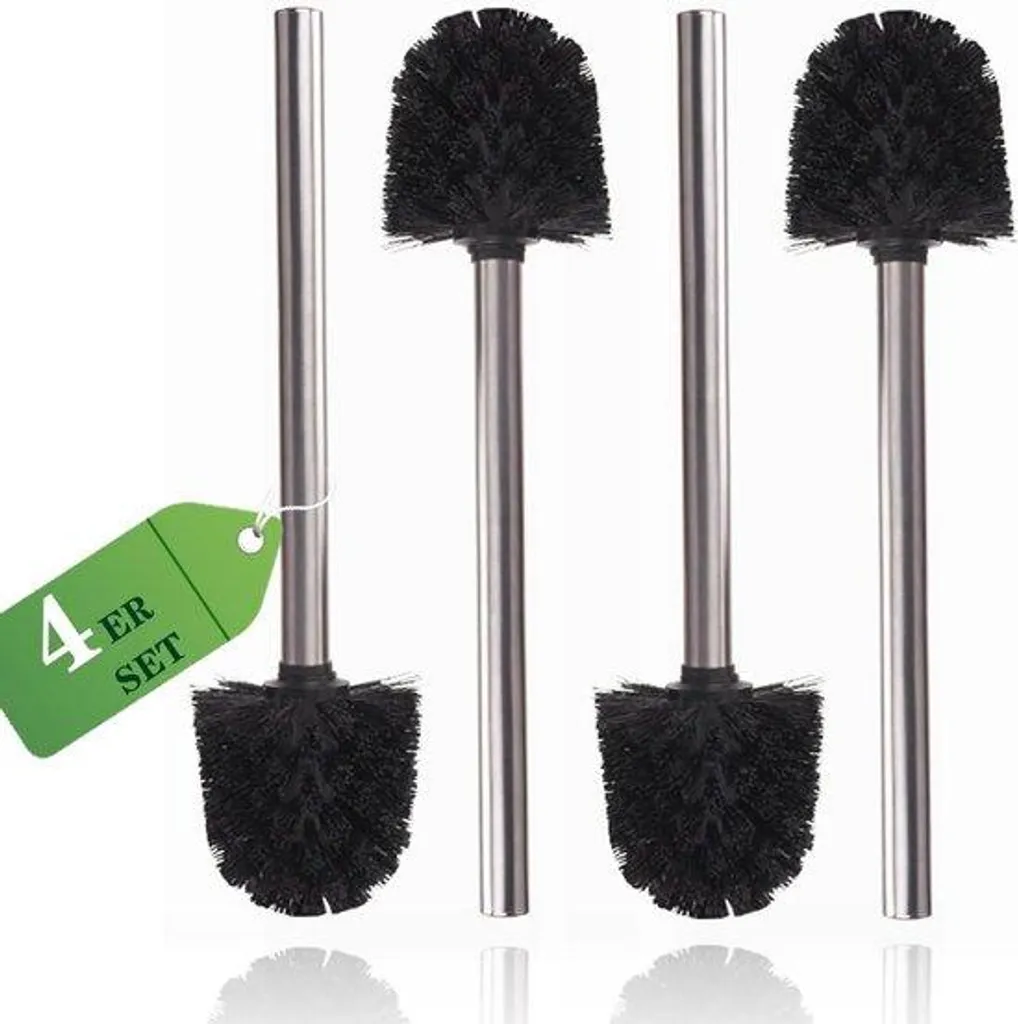 Brosse de toilettes nettoyage en profondeur avec nettoyeur de rebords - 4x