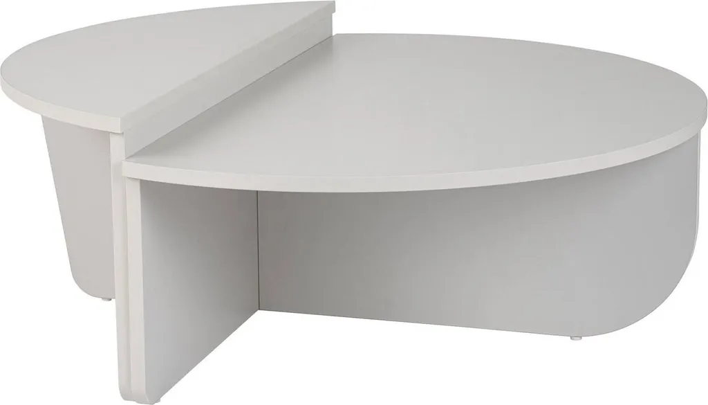 Petite Table Basse Grise Mansue 90x60x35h cm - Gain de Place et Design
