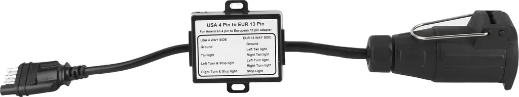 Adaptateur Prise Remorque 4 Broches US vers 13 Broches EU Anti-Corrosion