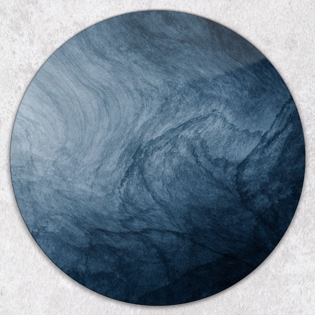 Glas-Herdabdeckplatten Glaskeramikkochfeld-Abdeckung Spritzschutz Glas Runden Schneidebrett fi40 cm - Marmor Farbe