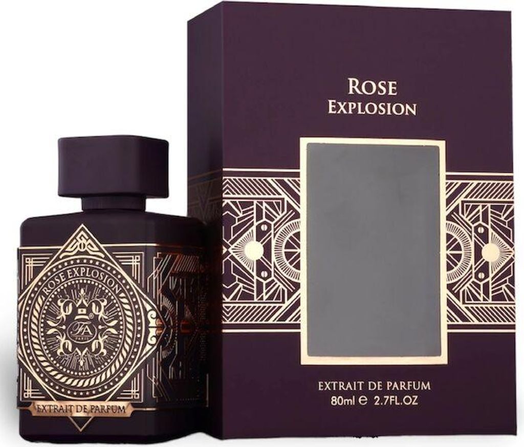A perfume bottle and its box are displayed against a white background.