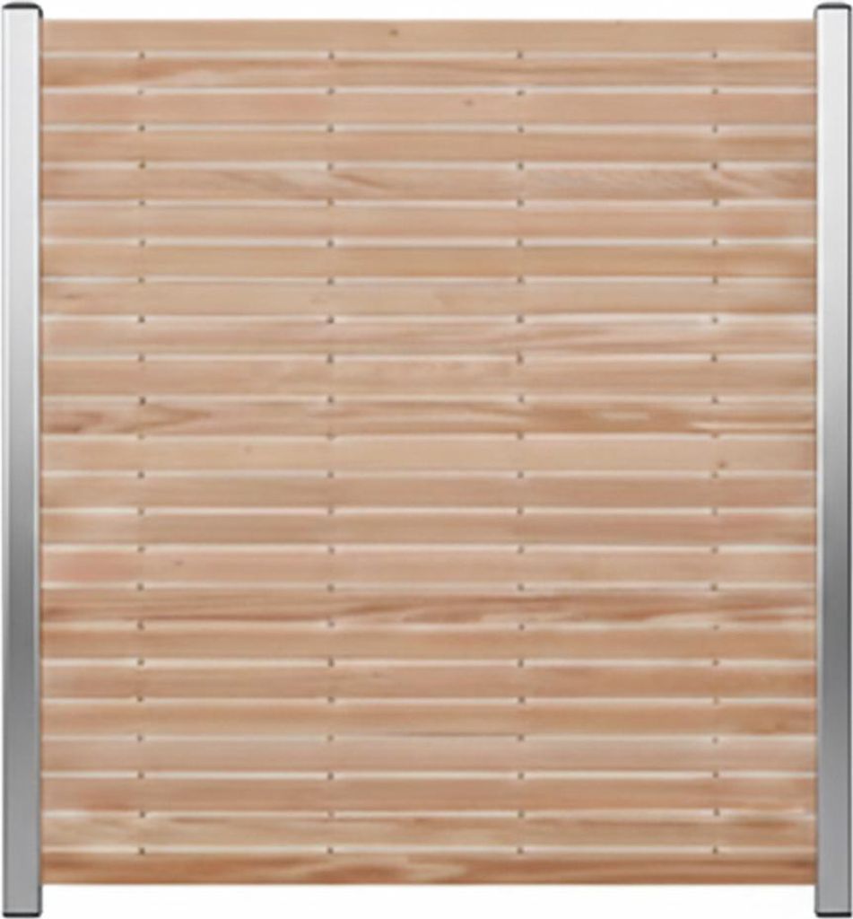 Endorphin Endorphin -Rhombuszaun Lärche 2 Element 180x180cm 3 silberne Pfosten 7x7x235cm