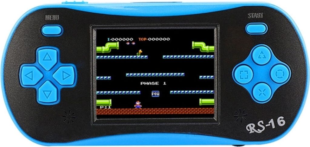 RS-16 260 in 1 Classic Games 8-bit Arcadsic Graphics Handheld Game Console mit 2,5 Zoll TFT Color Screen(Blue)