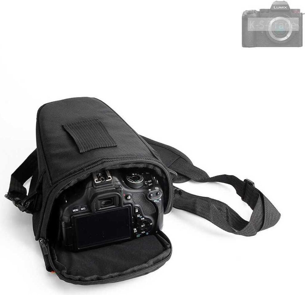 K-S-Trade Kameratasche Fototasche Schultertasche Umhängetasche kompatibel mit Panasonic Lumix DC-G9ll Colt für Systemkameras Schutzhülle bag