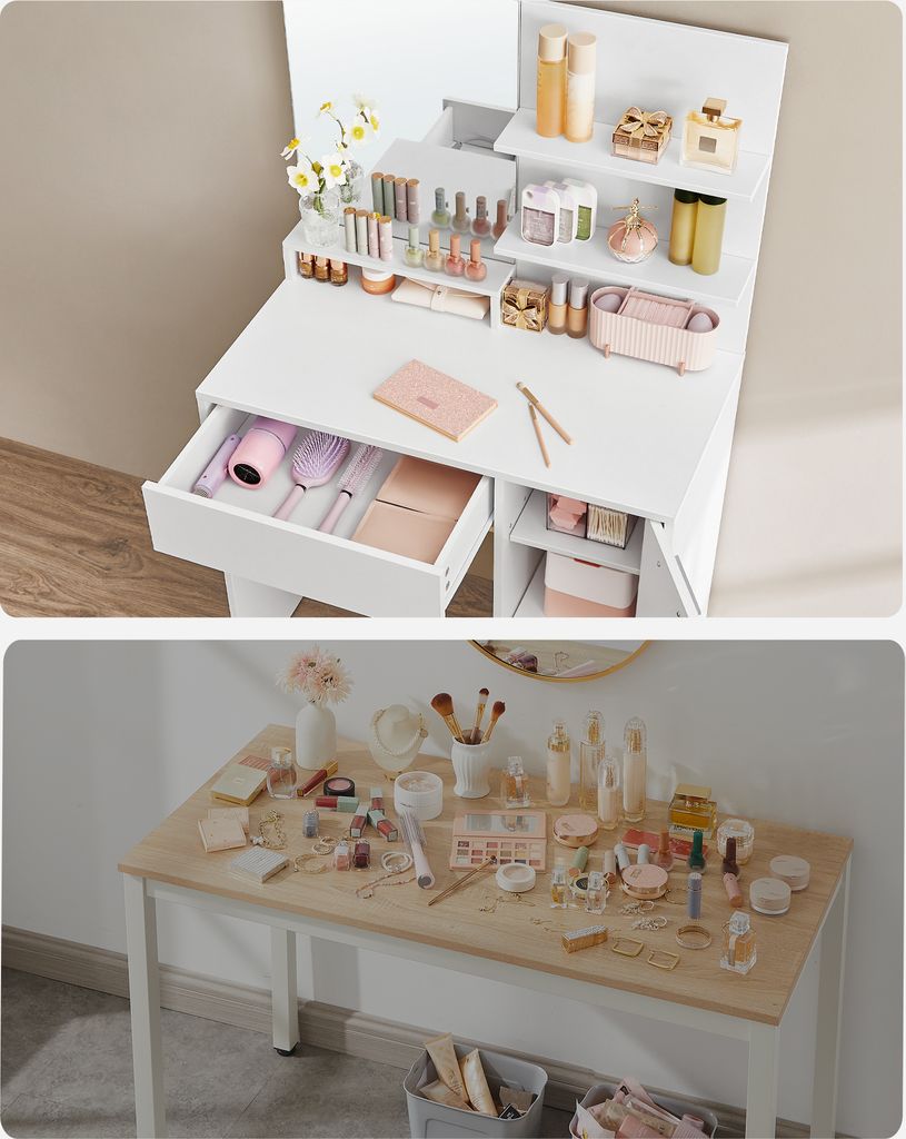Toaleta se zrcadlem a skříňkou 80 cm na make-up Obrázek produktu 8