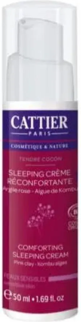 Cattier Soin de Nuit Apaisant Peaux Sensibles 50ml - Crème Réparatrice