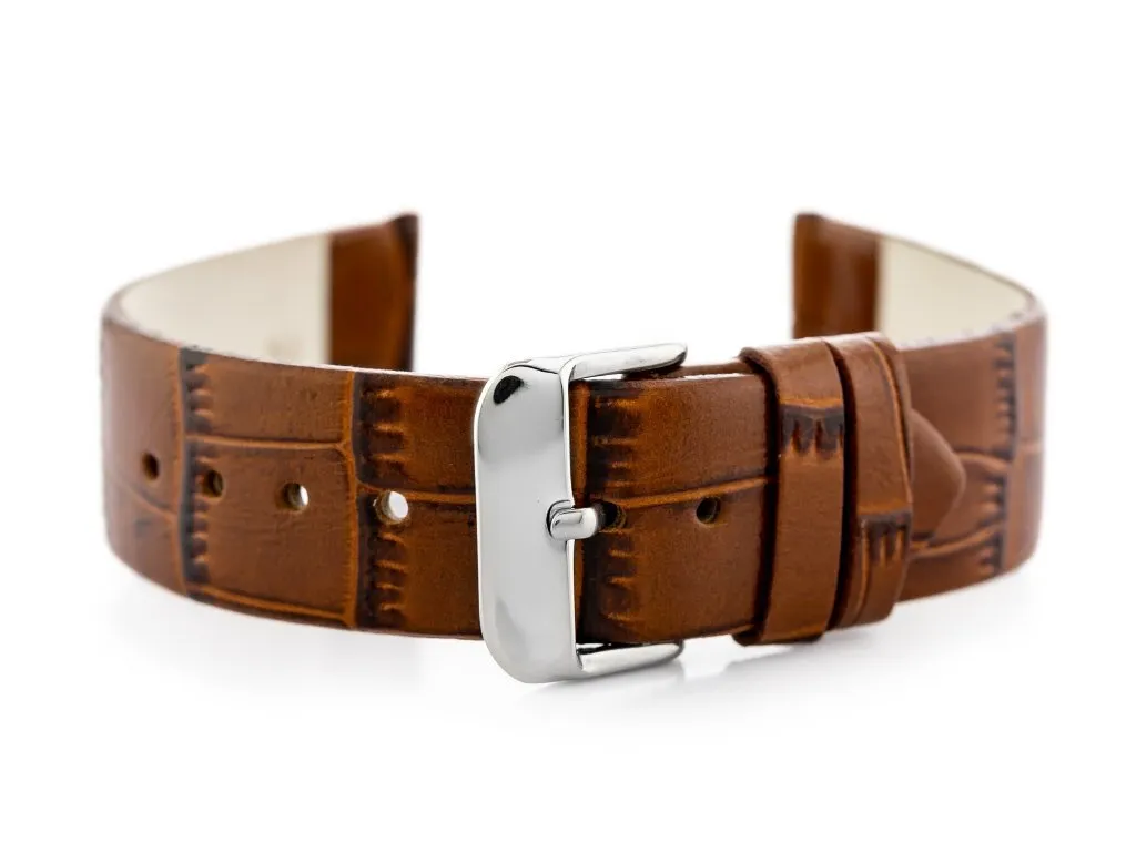 Cinturino Pelle 18mm Marrone Scuro W57 | Ricambio Elegante Orologio