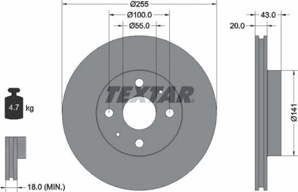 Disque de Frein Textar 92115603 : Stop aux Vibrations sur Yaris et MR 2