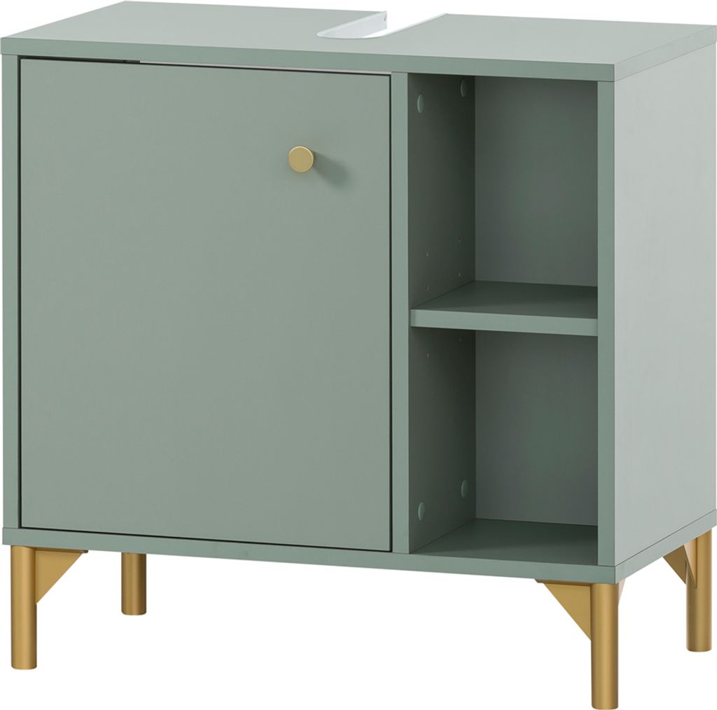 Badezimmer Waschbeckenunterschrank ANGERS-80 in mint, B/H/T: ca. 60,2/60,3/33,1 cm