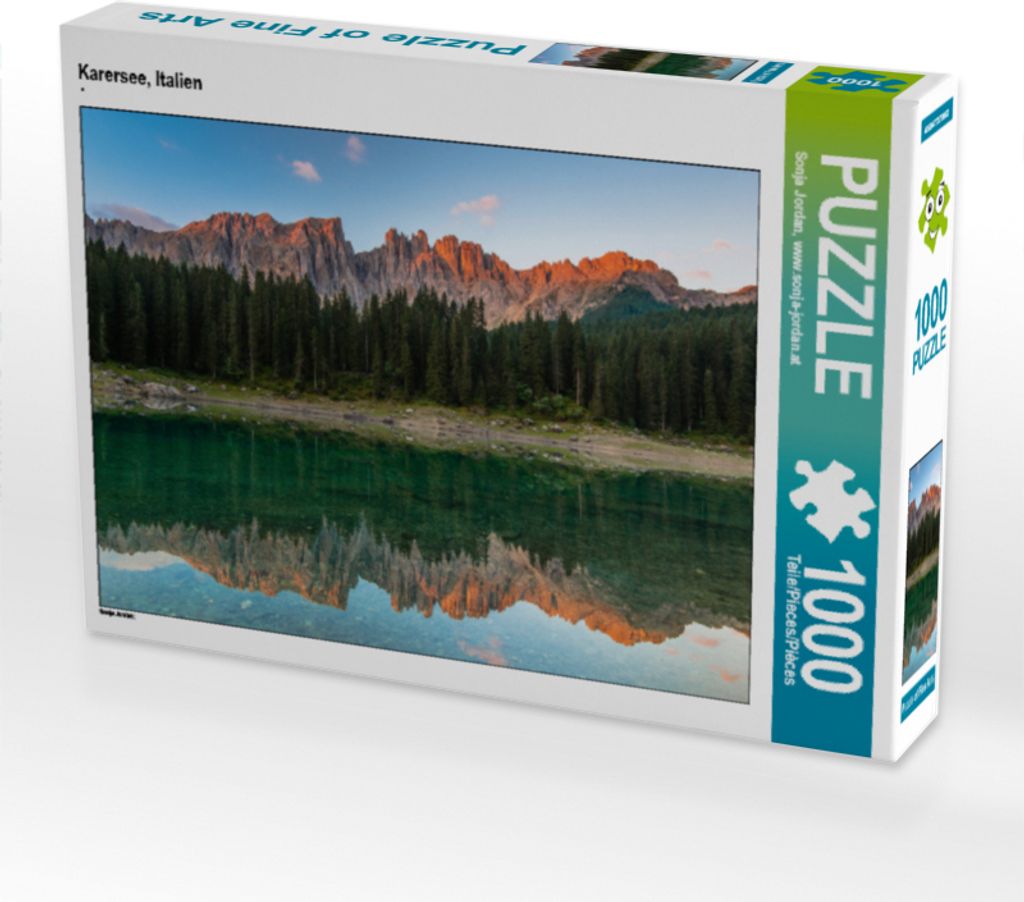 CALVENDO Puzzle Karersee, Italien | 1000 Teile Lege-Größe 64x48cm Foto-Puzzle für glückliche Stunden