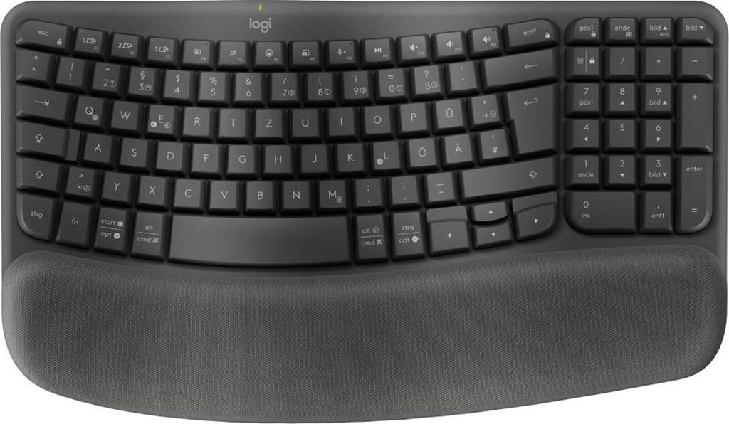 Logitech WAVE KEYS, schwarz - Kabellose ergonomische Produktbild 1