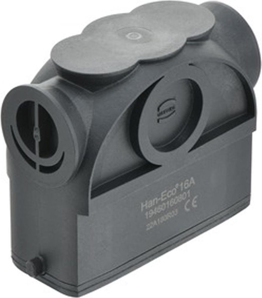 HARTING Han ECO 16A Topfgehäuse ohne Kabelabgang, für 1 Bügel (am Unterteil) - 1 Stück