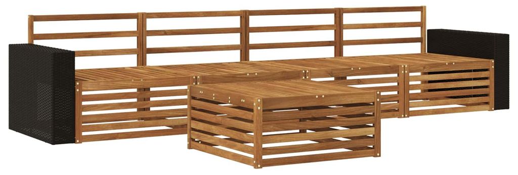 vidaXL Outdoor-Sofagarnitur 5 pcs Natur Massivholz Akazie