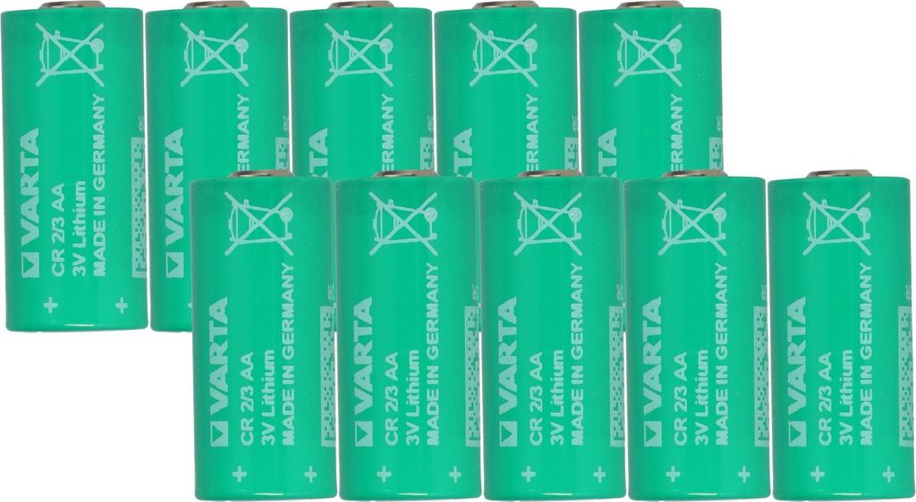 Varta Lithium 3V 1350mAh Batterie CR 2/3 AA 10er-Set