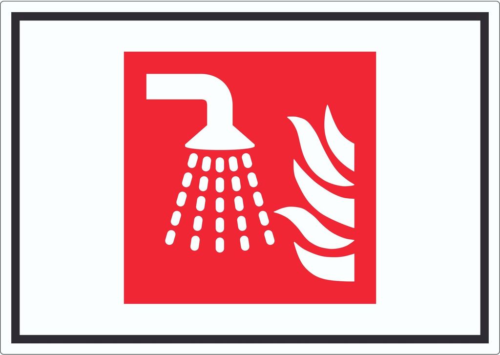 Wassernebelrohr Symbol Aufkleber A1 (594x841mm)