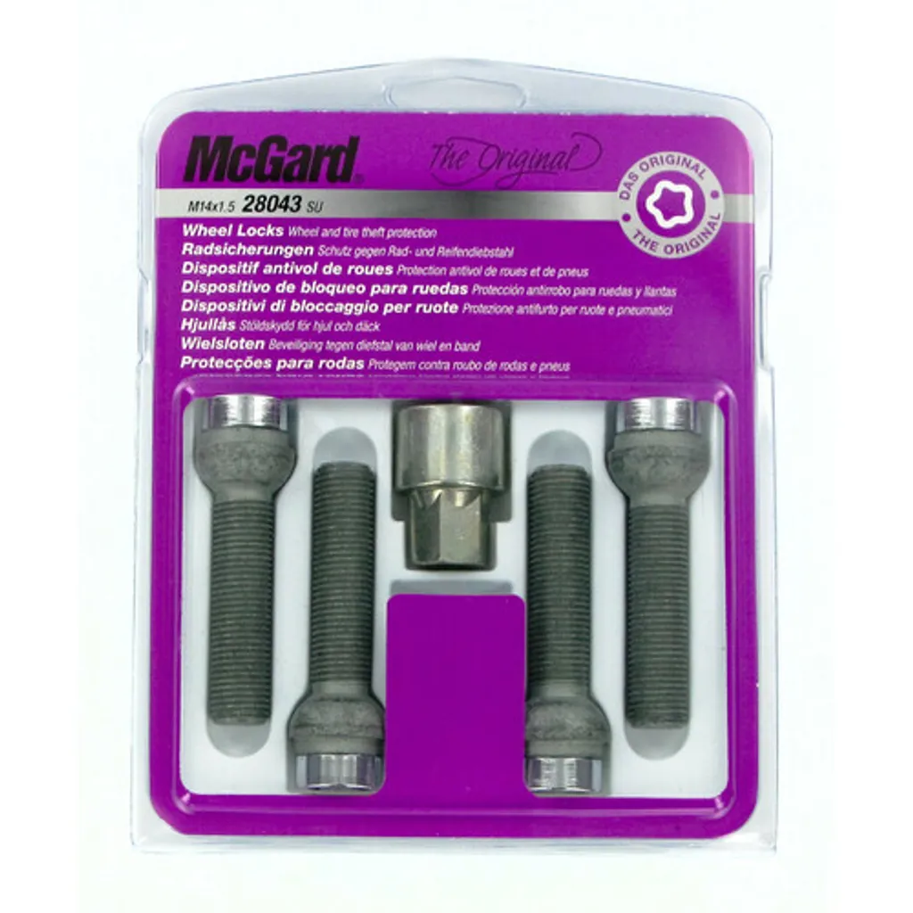McGard Jeu de 4 Boulons E150 Filetage M14x1.5 Haute Résistance Moto