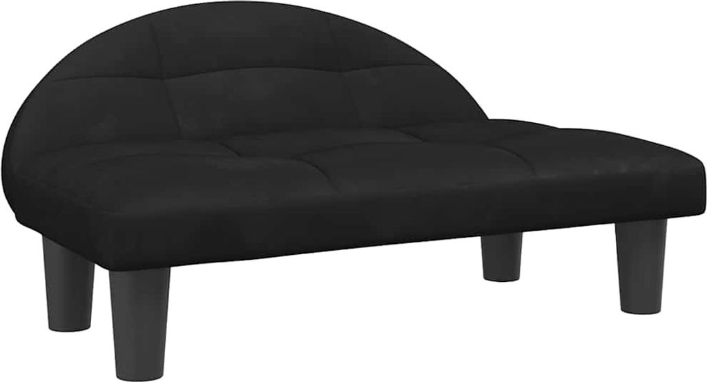 vidaXL Hundebett Schwarz 70x52x30 cm Samt