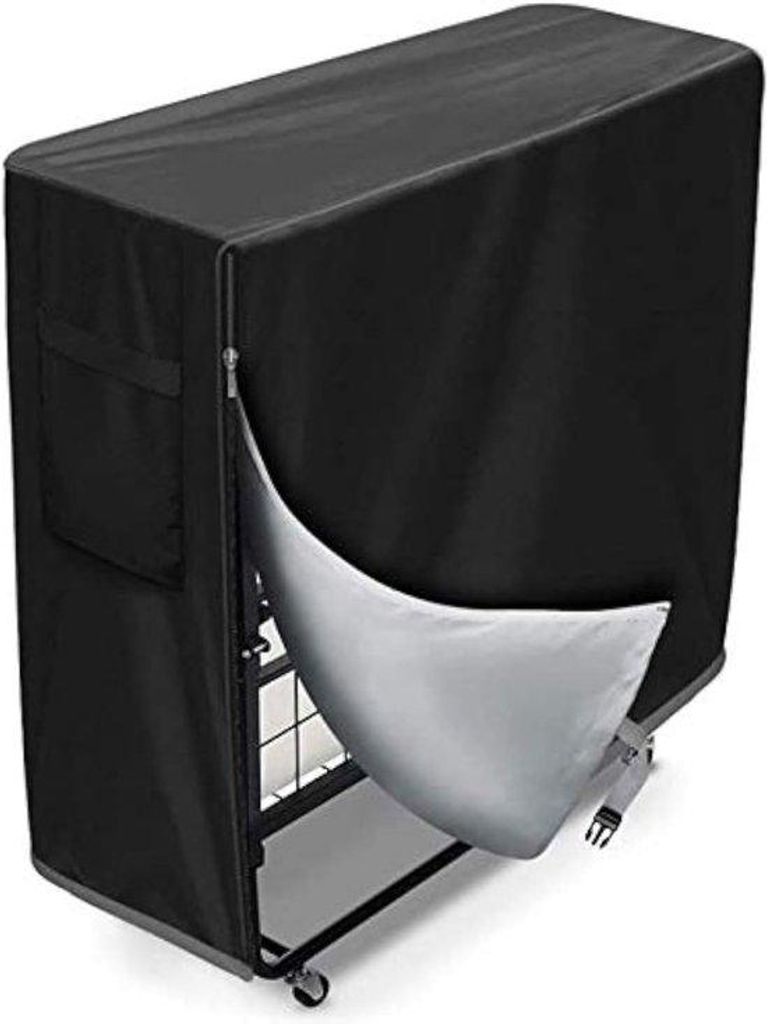 Opvougbare Textilbettunterbringungsbeutel - Bettverdeckung - Staubfreie Aufbewahrung - Wassertaugliche Materialien - 98,8 x 37,8 x 114 cm - Schwarz
