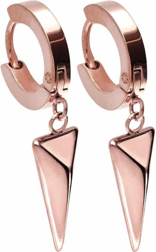 Chirurgenstahl Creolen BEWEGLICHES DREIECK RoséGold Anhängergröße: 7,5 x 15mm