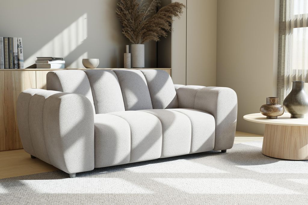 LetSit Sofa Rocco 2 Egon, Freistehendes Loungesofa zum Entspannen, Sofa 2-sitzer, Universal, Bequemes Couch für Wohnzimmer und Jugendzimmer, Hellb...