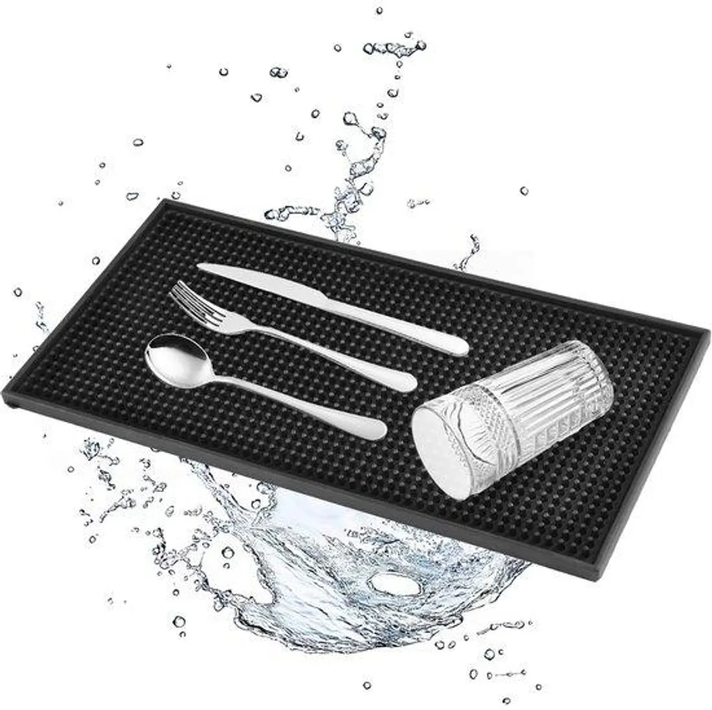 Protection de comptoir noire 30x15 cm pour bars et restaurants professionnels
