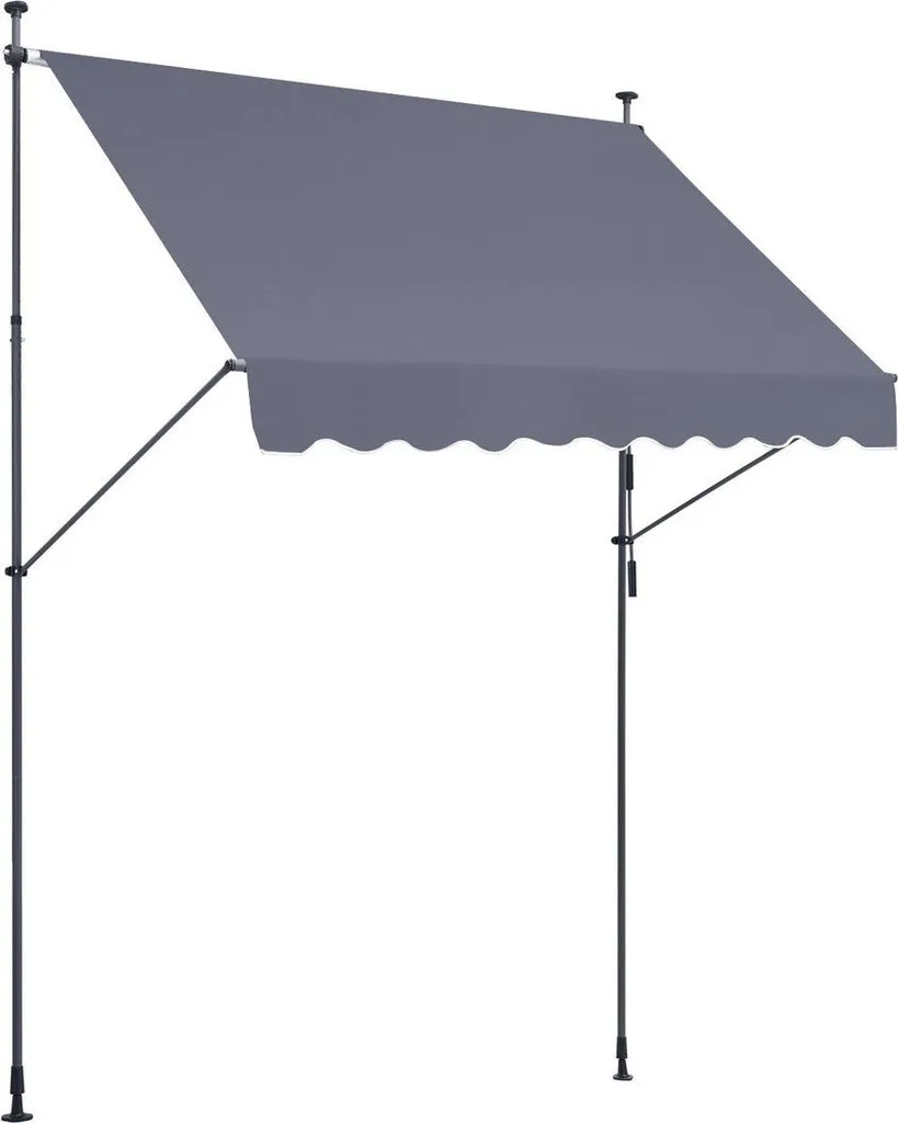 Store banne rétractable de terrasse 250x120cm à manivelle amovible